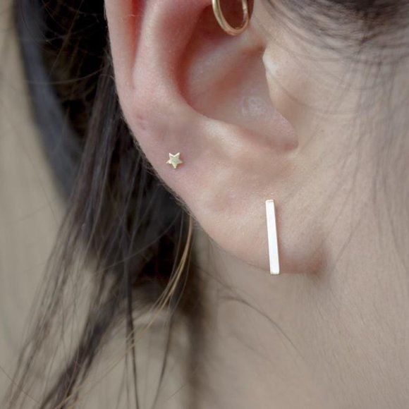 Gold Filled Mini Star Studs - Picture 1 of 3